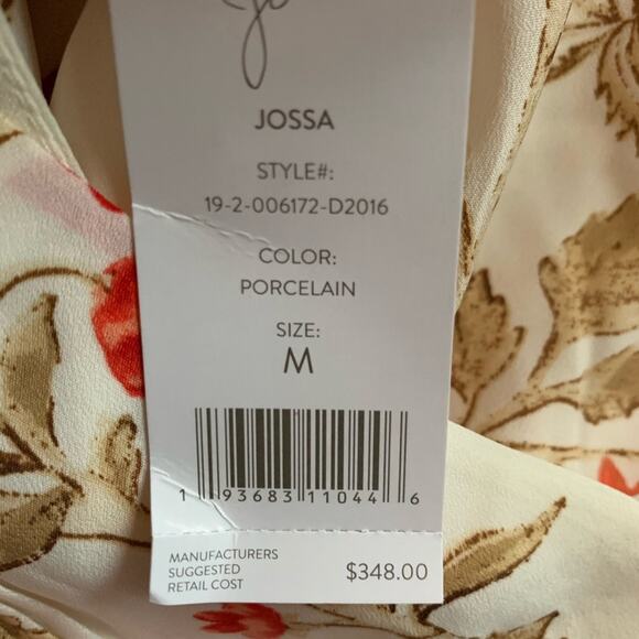 JOIE Halter Blouson Mini Dress Cream Red Floral Print M - Picture 11 of 11